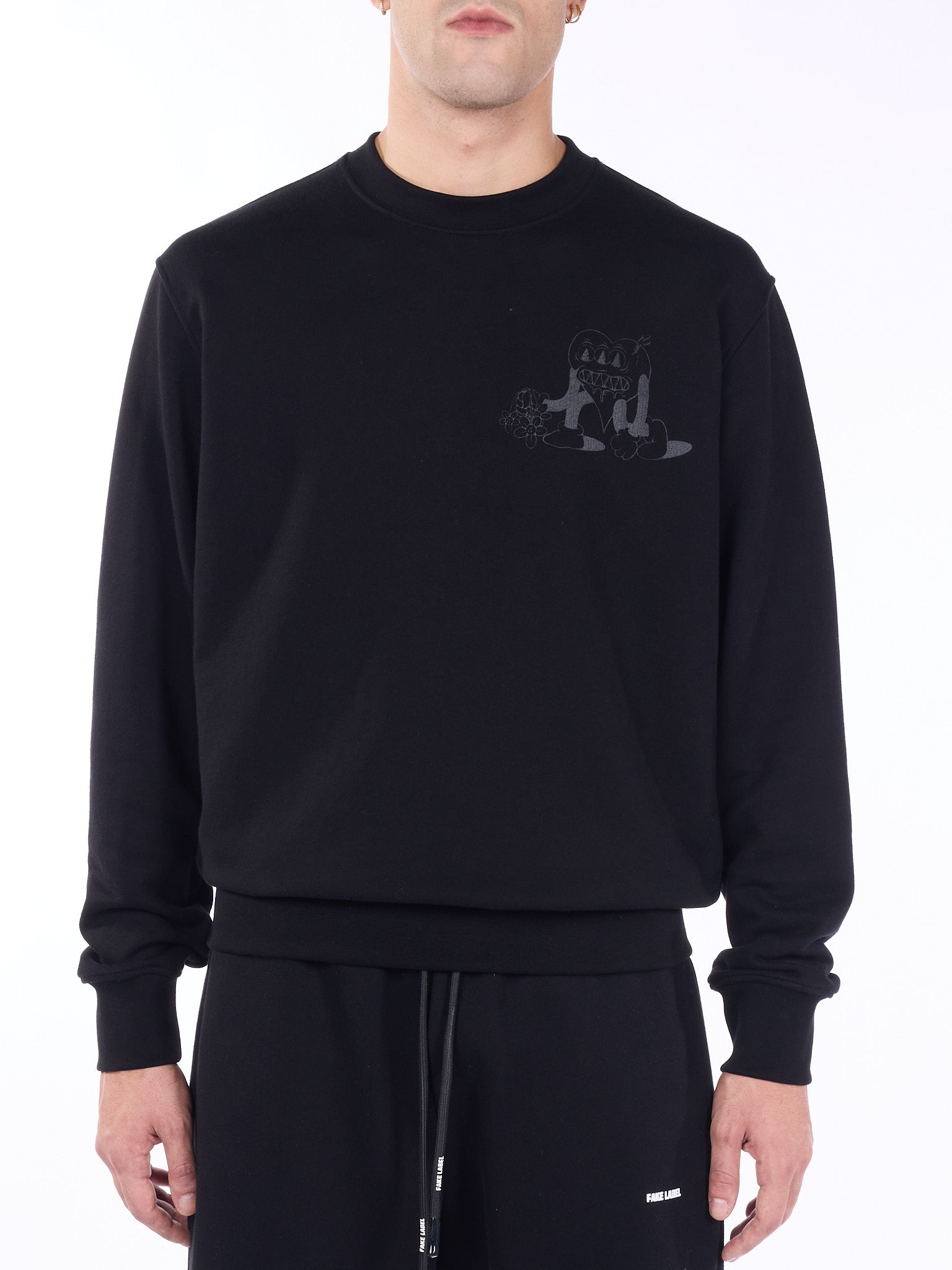 Tonal Fragile Heart Crew Neck