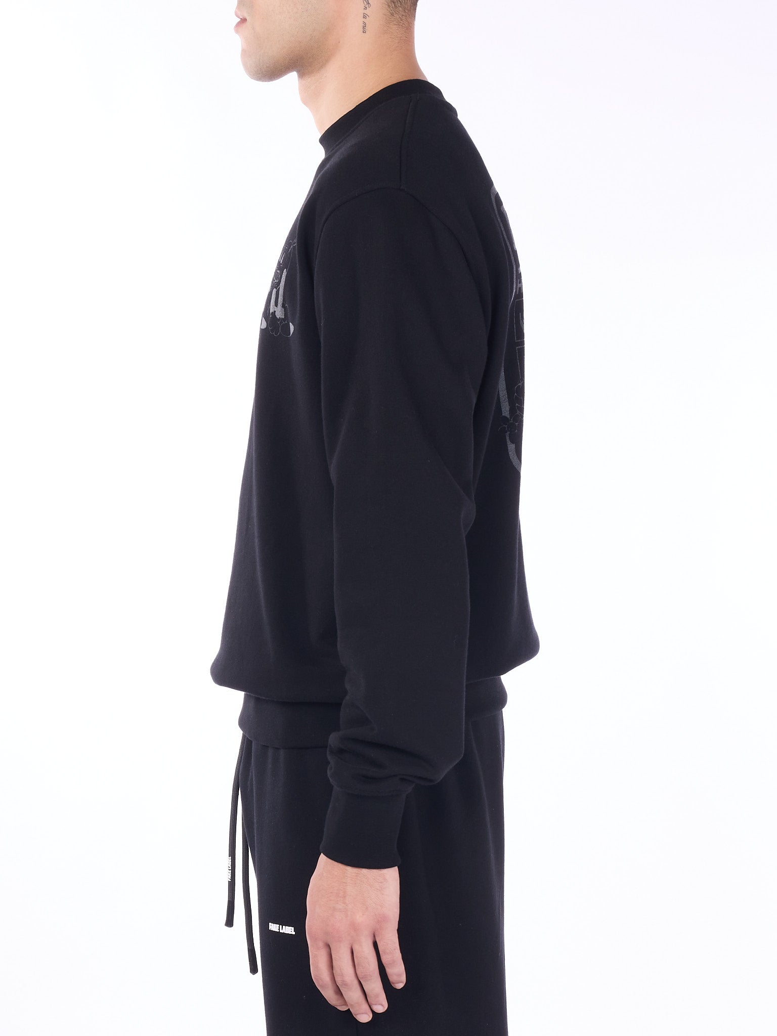 Tonal Fragile Heart Crew Neck