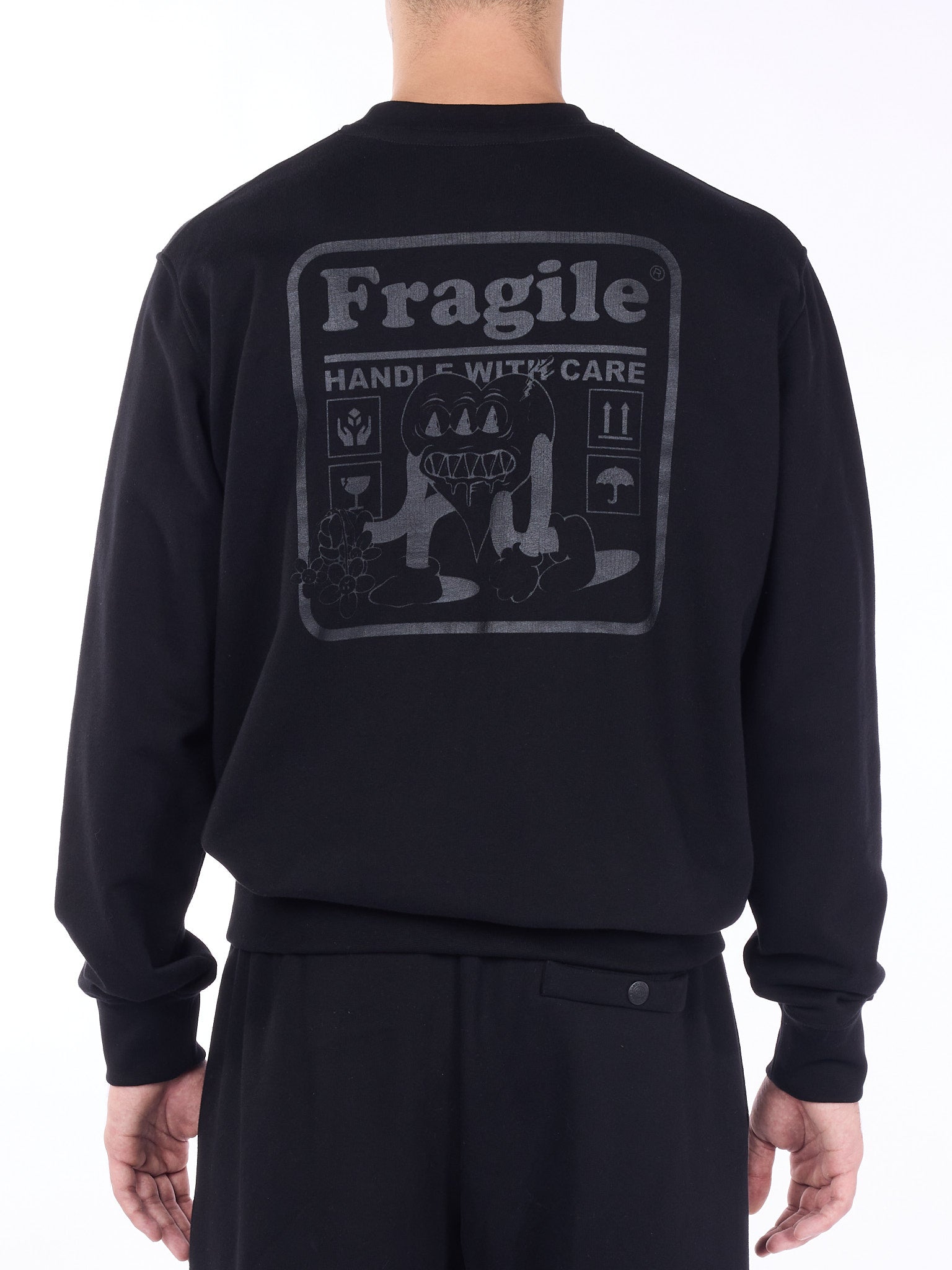 Tonal Fragile Heart Crew Neck