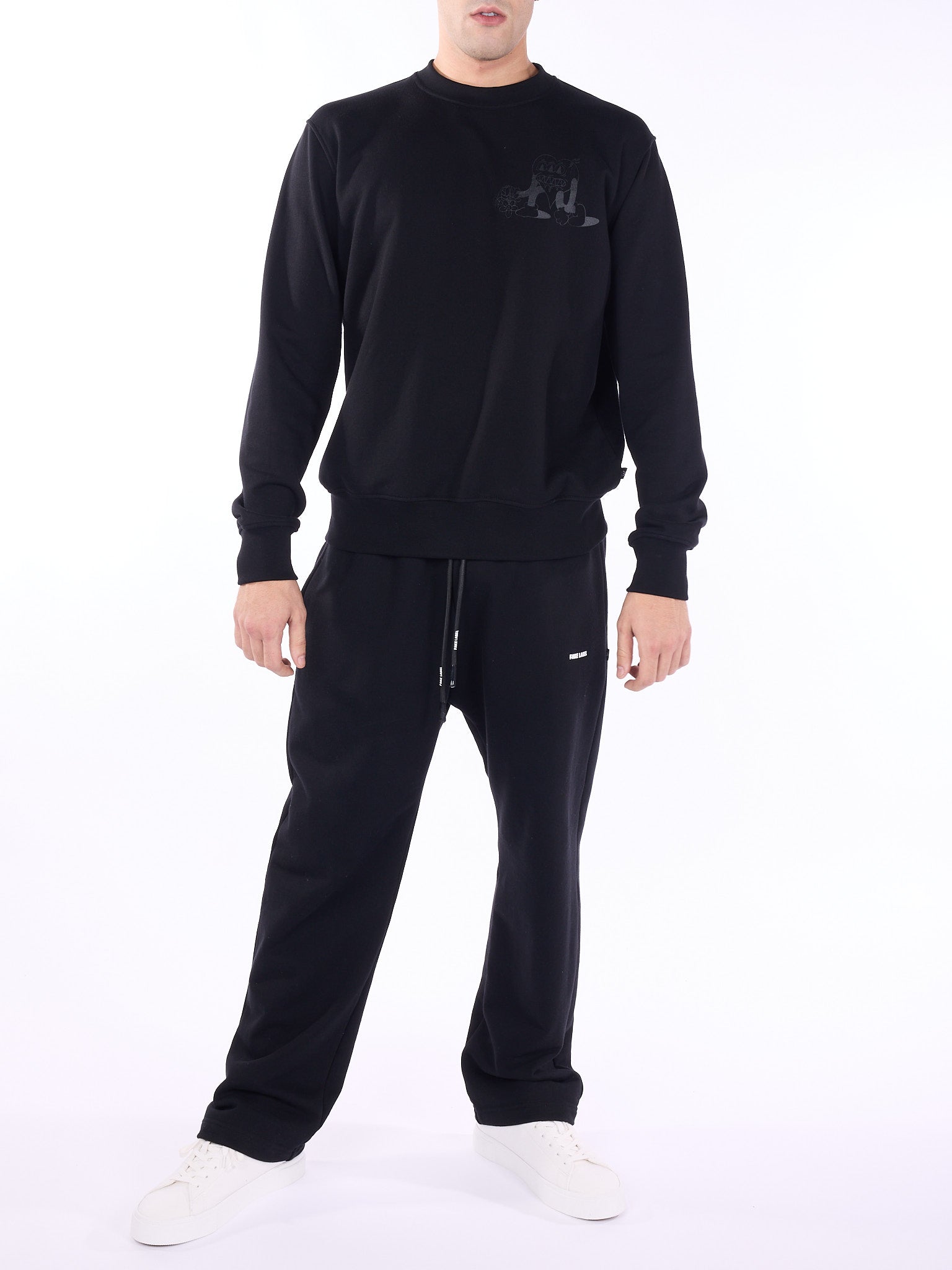 Tonal Fragile Heart Crew Neck