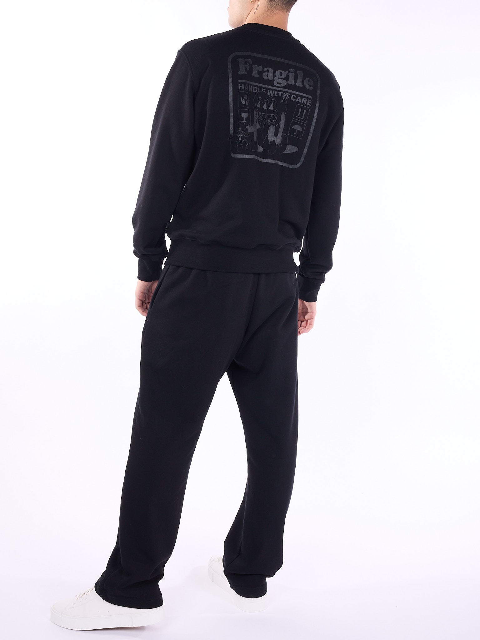 Tonal Fragile Heart Crew Neck