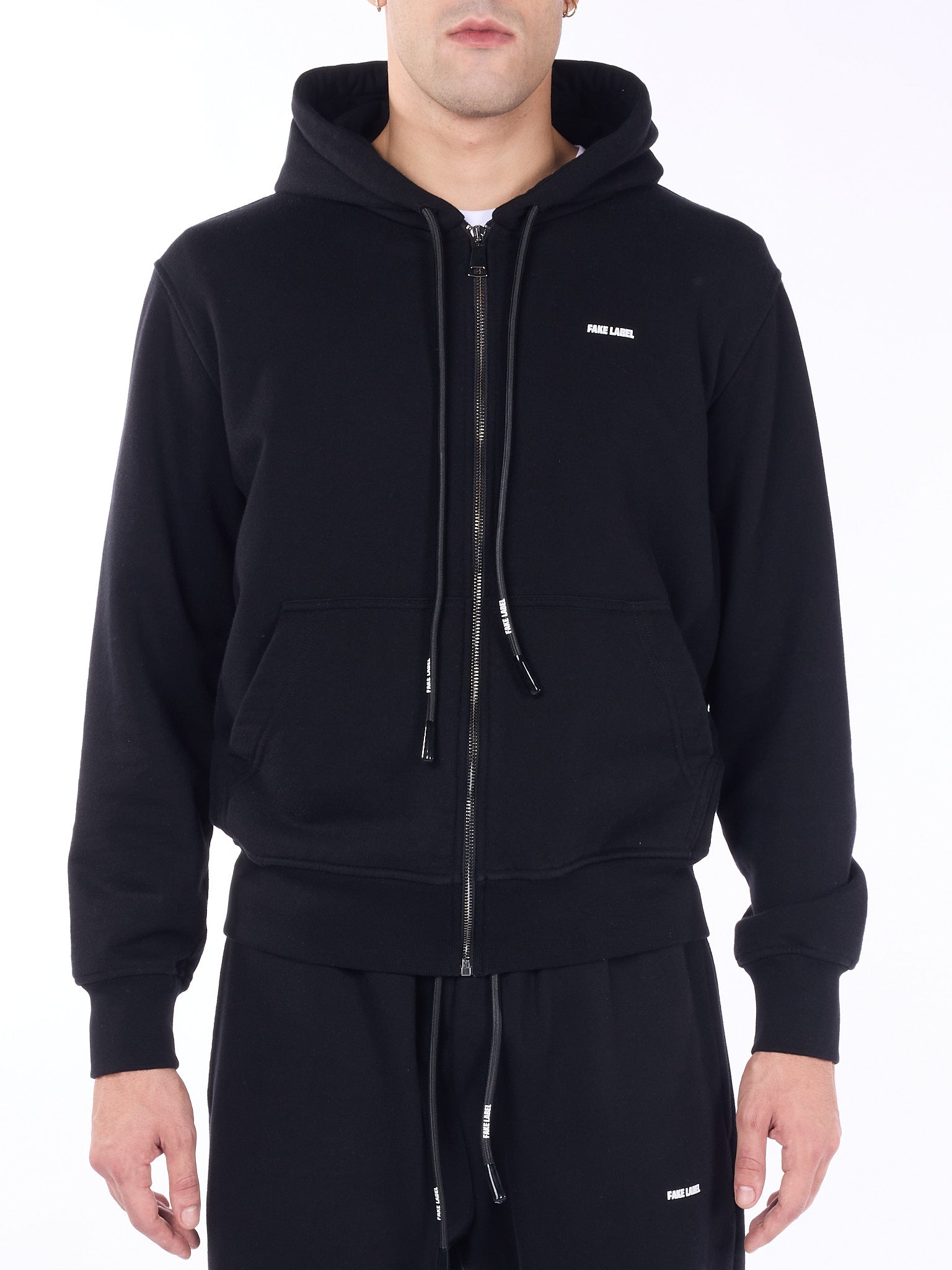 Mini Label Zip Hoodie