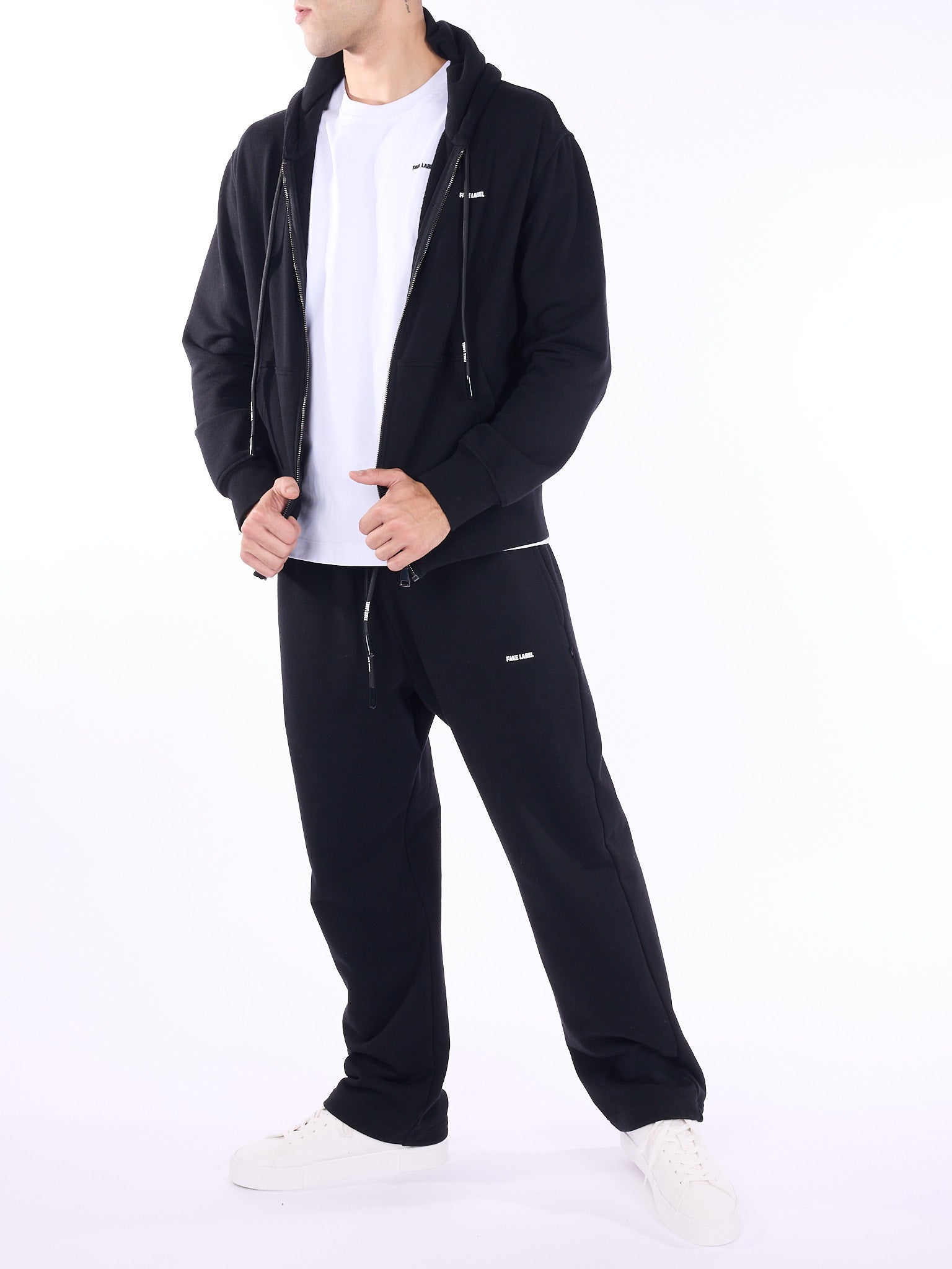 Mini Label Zip Hoodie