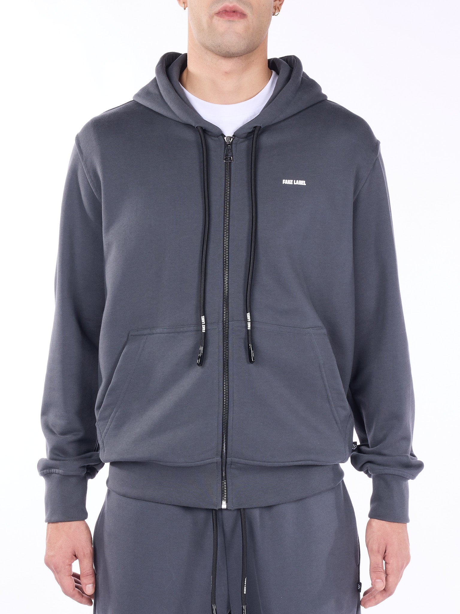 Mini Label Zip Hoodie