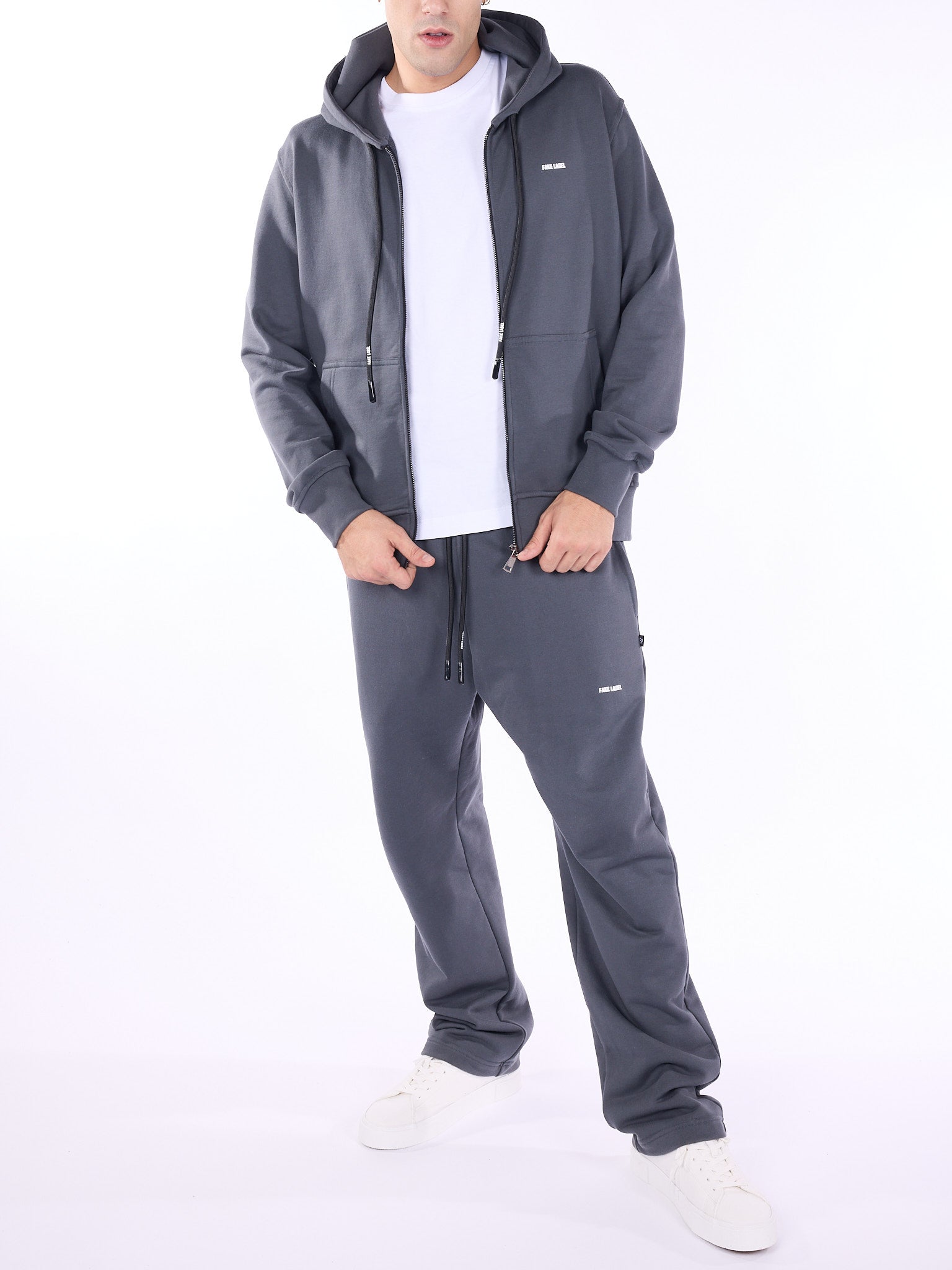 Mini Label Zip Hoodie